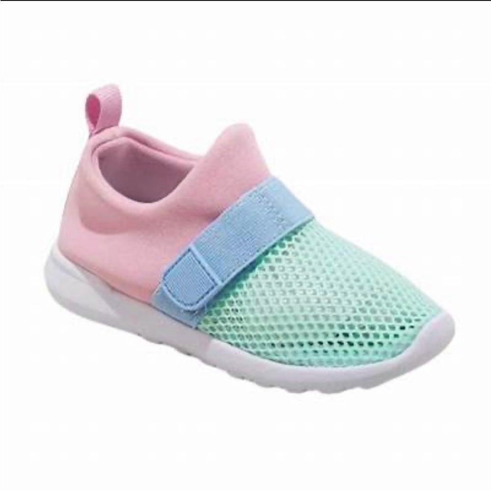 Toddler Austen Slip-on Water Shoes - Cat & Jack Green/Pink 10T: Velcro Closure